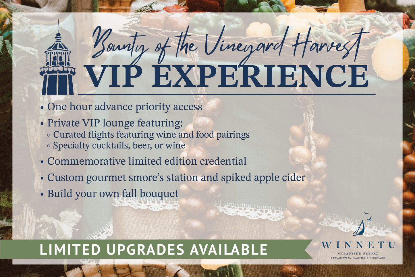 Bounty of the Vineyard Harvest VIP Experience